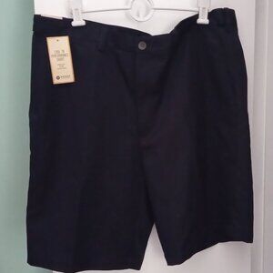 Haggar Cool 18 Pro Men's SZ 40 (40x9) Blue Golf Comfort Waist Performance Shorts